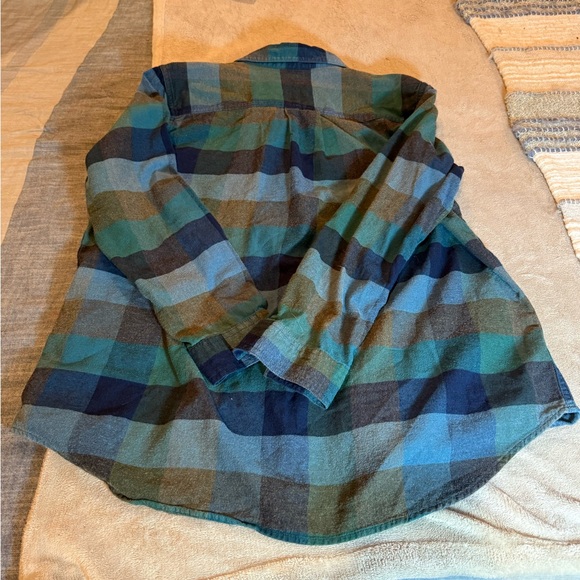 Eddie Bauer Blue Plaid  Cabin Core Flannel Shirt 100% Cotton Oversized PL - Picture 9 of 13